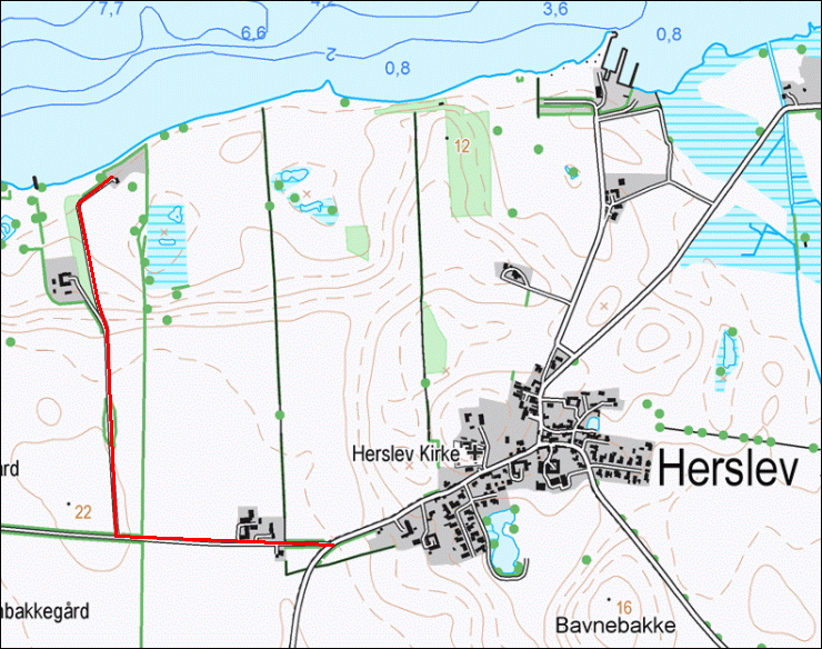 4cm kort over området